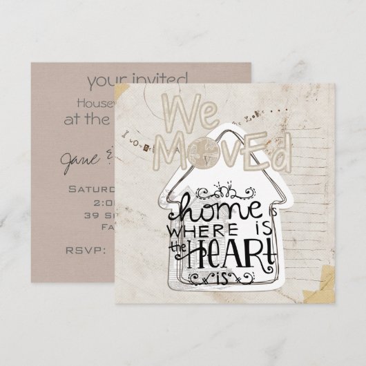 家の暖まる招待 招待状 (正面/裏面)