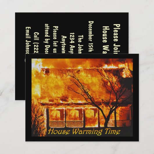 家の暖まる時間 招待状 (正面/裏面)