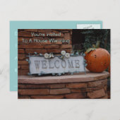 家の暖まる郵便はがきへの招待 インビテーションポストカード (正面/裏面)