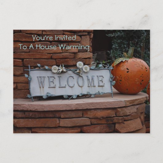 家の暖まる郵便はがきへの招待 インビテーションポストカード (正面)