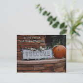 家の暖まる郵便はがきへの招待 インビテーションポストカード (スタンド正面)