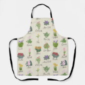家の植物とその名前 – かわいいミニマルモダン エプロン (正面)