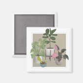 家の植物。 マグネット (正面/裏面)
