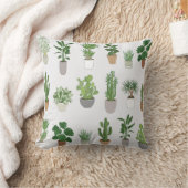 家の植物、ヴィンテージのドードルパターン クッション (ブランケット)