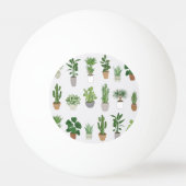 家の植物、ヴィンテージのドードルパターン 卓球ボール (裏面)