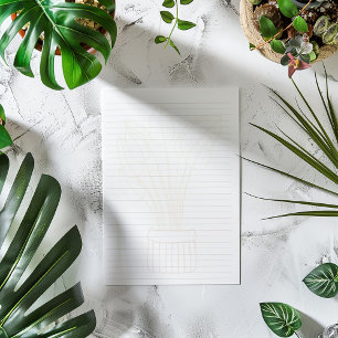 家の植物、鉢植えメモ帳を並べた ノートパッド