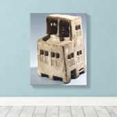 家の模型（石灰岩） キャンバスプリント (インサイチュ (ウッドフロア))