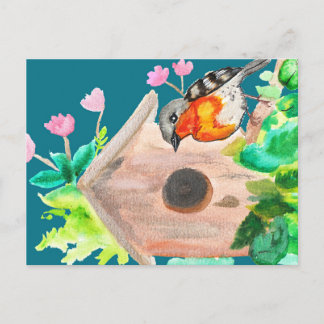 家の横の鳥 ポストカード