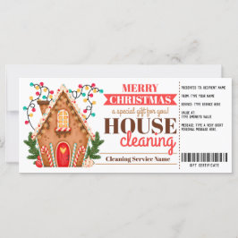 家の清掃ギフト証明書クリスマスプレゼント