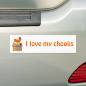家の漫画のChookの家のおもしろいな鶏 バンパーステッカー (車上)