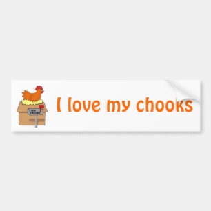 家の漫画のChookの家のおもしろいな鶏 バンパーステッカー