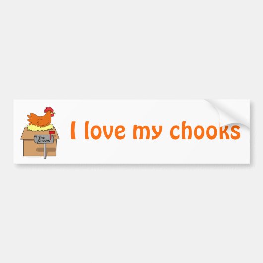 家の漫画のChookの家のおもしろいな鶏 バンパーステッカー (正面)