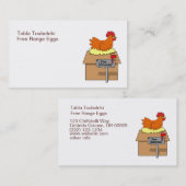 家の漫画のChookの家のおもしろいな鶏 名刺 (正面/裏面)