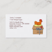 家の漫画のChookの家のおもしろいな鶏 名刺 (裏面)