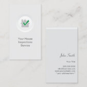 家の点検家の安全エレガントな白 名刺 (正面/裏面)