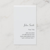 家の点検家の安全エレガントな白 名刺 (裏面)