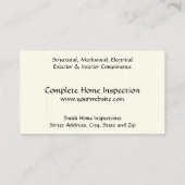 家の点検検査官の名刺 名刺 (裏面)