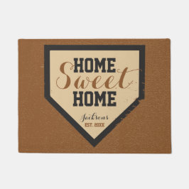 家の甘いホームベースの姓 ドアマット