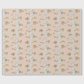 "家の甘い咲く樺の木"のフクロウのギフト用包装紙 ラッピングペーパー (フラット)