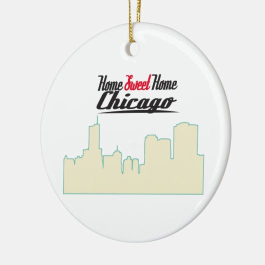 家の甘い家のシカゴ セラミックオーナメント (左)