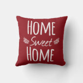 家の甘い家のタイポグラフィの枕 クッション (裏面)