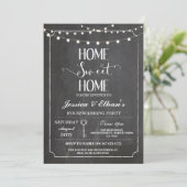家の甘い家のチョークの引っ越し祝いパーティーの招待状 招待状 (スタンド正面)