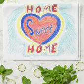 家の甘い家の二重像の台所タオル キッチンタオル (折り畳み)