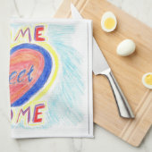 家の甘い家の二重像の台所タオル キッチンタオル (四つ折り)