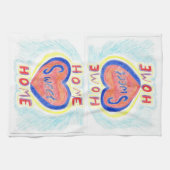 家の甘い家の二重像の台所タオル キッチンタオル (横)