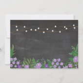 家の甘い家の引っ越し祝いパーティーのチョークの花の招待 招待状 (裏面)