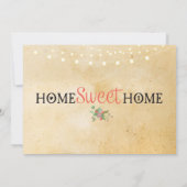 家の甘い家の引っ越し祝いパーティーのヴィンテージの鍵の招待 招待状 (裏面)