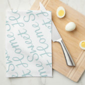 家の甘い家の斜めの原稿のアヒルの卵の青の重量 キッチンタオル (四つ折り)