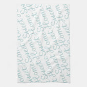 家の甘い家の斜めの原稿のアヒルの卵の青の重量 キッチンタオル (縦)