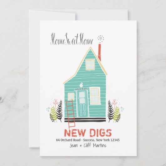 家の甘い家の新しい住所発表 案内状 (正面)