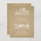 家の甘い家の水気が多い移動発表 案内ポストカード (正面/裏面)