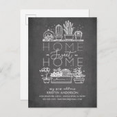 家の甘い家の水気が多い移動発表 案内ポストカード (正面/裏面)