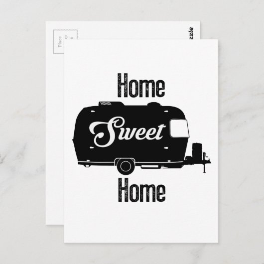 家の甘い家庭のヴィンテージのキャンピングカーのヴィンテージのトレーラー ポストカード (正面/裏面)