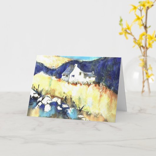 家の甘い家 カード (黄色い花)