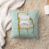 家の甘い家、フランスのな原稿 クッション (ブランケット)