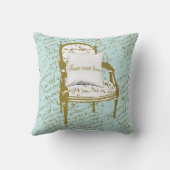 家の甘い家、フランスのな原稿 クッション (裏面)