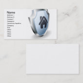 家の盾の概念 名刺 (正面/裏面)