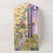 家の移動と新しい住所の古い戸口 オールインワン招待状 (外側)