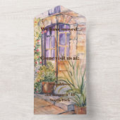 家の移動と新しい住所の古い戸口 オールインワン招待状 (内側)