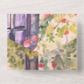 家の移動と新しい住所の古い戸口 オールインワン招待状 (裏面)