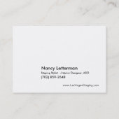 家の経験豊かな人のインテリア・デザイナー 名刺 (裏面)