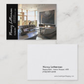 家の経験豊かな人のインテリア・デザイナー 名刺 (正面/裏面)