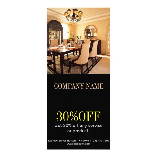 家の経験豊かな人の革新のインテリア・デザイナーの不動産仲介業者 ラックカード (正面)