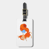 家の荷物のラベルを去っているリス ラゲッジタグ (正面縦)