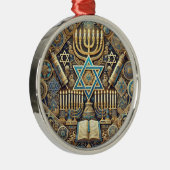 家の装飾のためのユダヤのオーナメントまたはギフトとして メタルオーナメント (右)