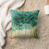 家の装飾を絵を描く抽象的な景色の芸術の木 クッション (ブランケット)